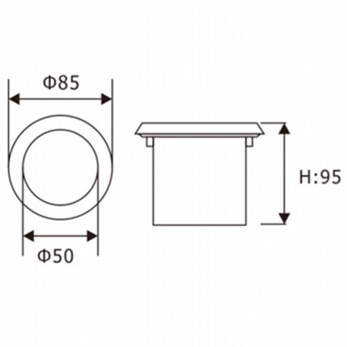 LEDER Aluminium Dimmable 3W LED Inground Light