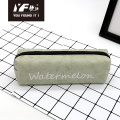 Popular simple color embroidery partysu pu pencil case