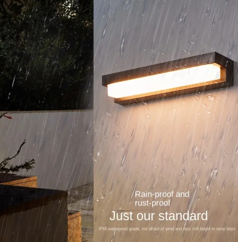 Black retro lantern LED outdoor wall lamp