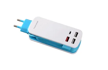 EU plug Travel Charger with 4 USB Port