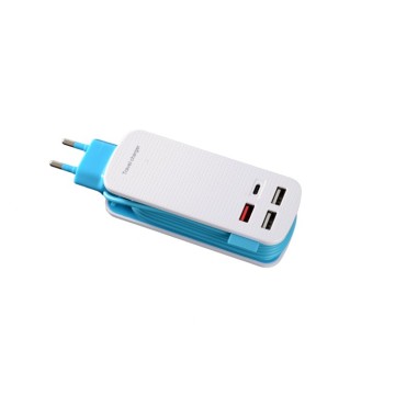 Europe Power Strip 4 Ports Charger Station Outlets