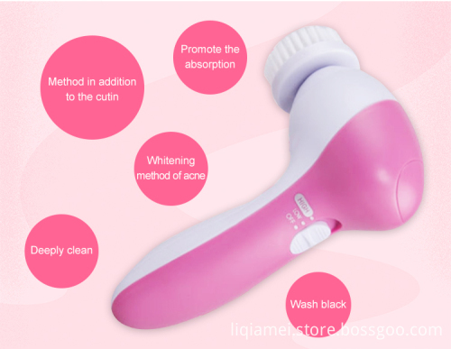 Waterproof 5 In 1 Electric Facial Cleansing Brush
