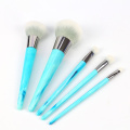 Blue Simulated Marble Handle Professional Makeup Brushes