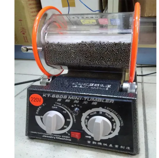 KT6808 Roller Polishing machine Two-way rotary grinding with 5 speeds & timer from 10-60 minute 45W jewelry tools equipments