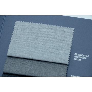 Silver Grey 50% Wool Fabric