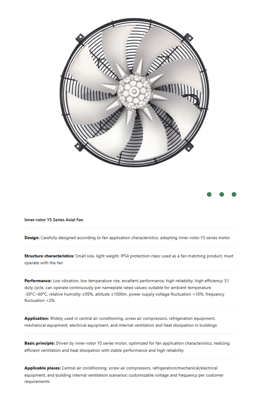 AC Inner Rotor Axial Fan