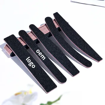 Custom Logo Black Abrasive Sand Paper with Red Interior Foam for Salons