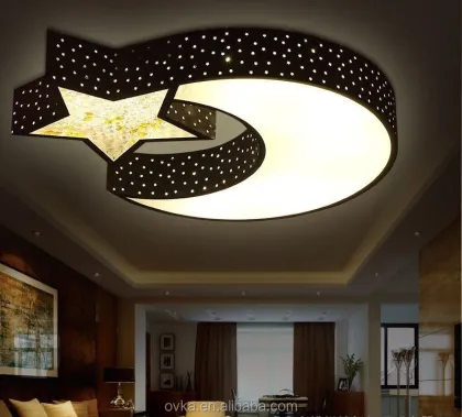 Minimalist LED Ceiling Lights for Bedroom and Living Room with Moon and Stars Design