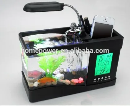 The new small fish tank Mini fish tank Cylinder tank