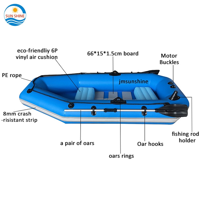 wear-resistant folding raft boat 2 person fishing boat