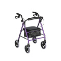 Rollator Walker With Shopping Cart And Black Seat