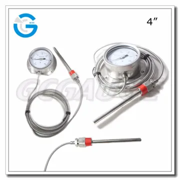 High quality 4inch stainless steel flange type steam thermometer