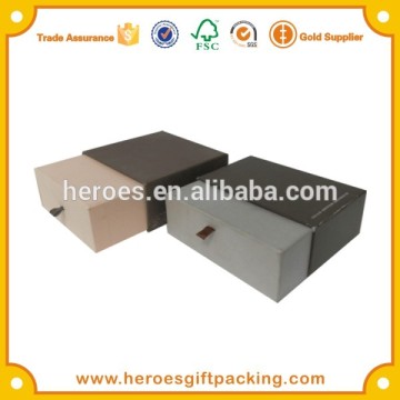 Trade Assurance Custom Luxury Brown Color Sliding Paper Box Drawer Paper Box Packaging