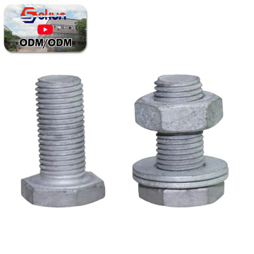 High-Quality ANSI Standard Hex Head Bolts: Grade 8.8 & 10.9 with Hot Dip Galvanized Washers - Your Ultimate Solution for Durability and Fit
