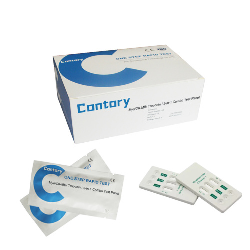 3 en 1 Cassette de prueba combinada mioglobina/ck-mb/troponin