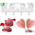 Custom Heart Shape Silicone Ice Cream Pop Mold