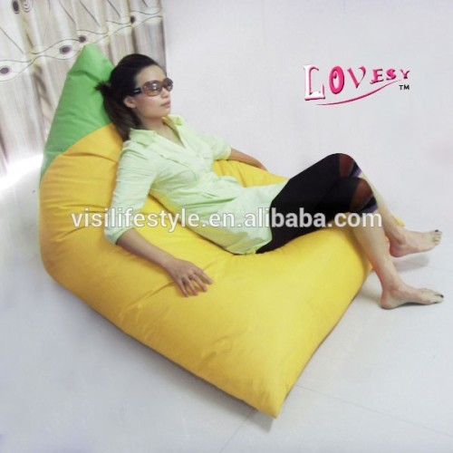 hotsale beanbag, triangle cheap sofa,resting bean bag bed outdoor furniture