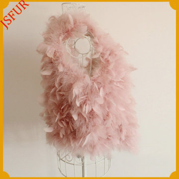 Wholesale Turkey Feather Vest Waistcoat For Lady