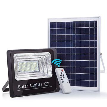 2600 Lumens Waterproof Solar Street Light: 40W Outdoor Flood Security Lighting with Remote Control