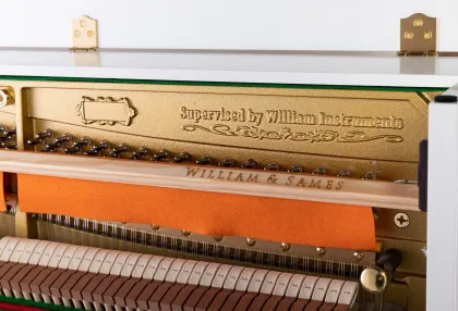 WILLIAMSAMES S3 Upright Piano Black Polished Home 123cm Acoustic Piano