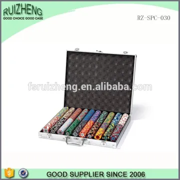 Professional oem silver abs 1000 poker chip show case aluminum case