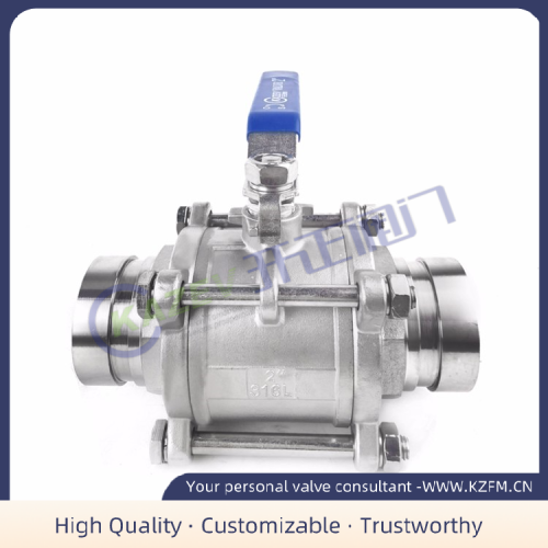 Three-piece Corbelin quick-install ball valve