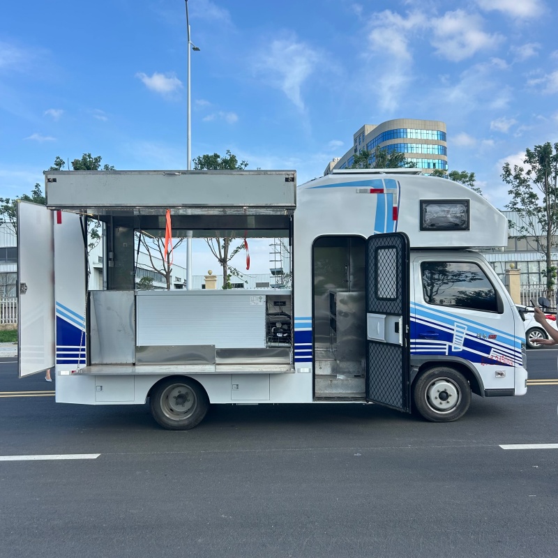 Living Quarters Food Truck, Camper Food Truck With Sleeping Area, Multi‑Cuisine Mobile Food Cart