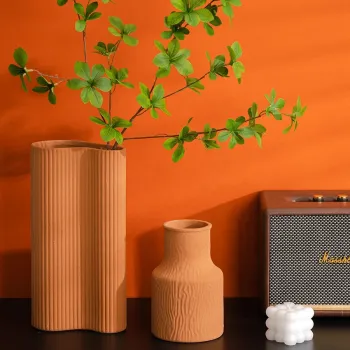 Modern Terracotta Indoor Floor Art Vase
