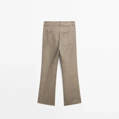 Woman's 100% linen flared pants