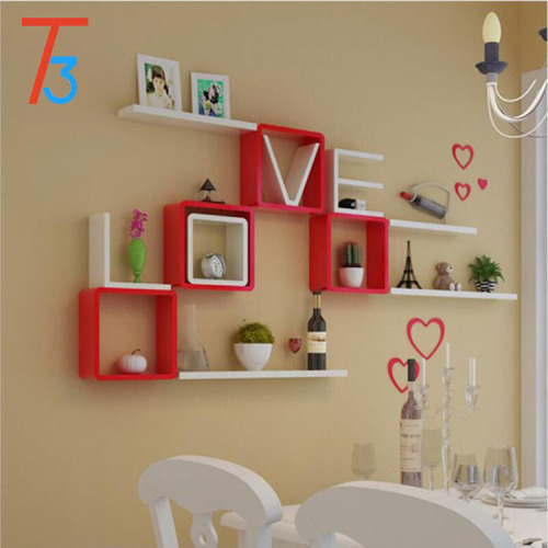 Decor Wood Wall Hanging Rack Floating Shelves