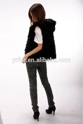YR242 Customize Order Welcome Real Fur Fashion Kalgan Lamb Fur Vest for Women