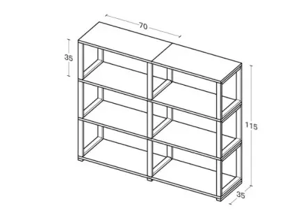 Oak Wood Shelf Storage