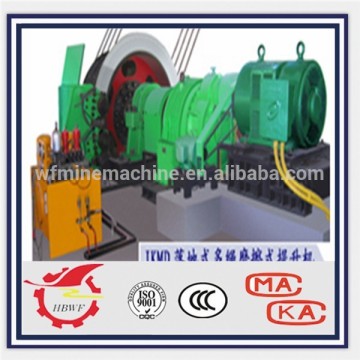 floor type multi-rope friction mine hoist winch
