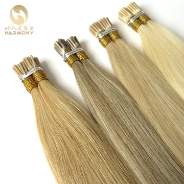 100% Virgin Russian Remy Double Drawn Human Hair Italian Keratin Pre bonded I Tip Remy 1g Stick Tip Hair extensions