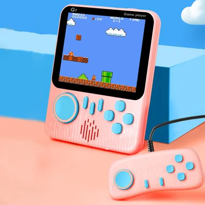 Classic Game Console: G7 3.5 Inch Retro Arcade Mini Portable Handheld Game Player - 666 in 1 Game Box, Comparable to Game Boy