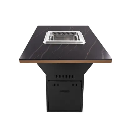 Commercial Restaurant Dining Rock Smokeless Electric Hot Pot Table with Haidilao Style