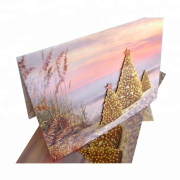 Luxury Glitter Popup Foil Recordable Greeting Card
