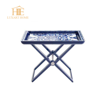 2024 Luxury Modern Brass Green Marble Side Table for Living Room