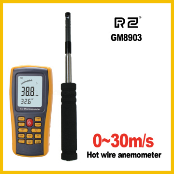 RZ GM8903 Anemometer Wind Speed GaugeTemperature Measurement USB Interface Tool Measuring Instrument