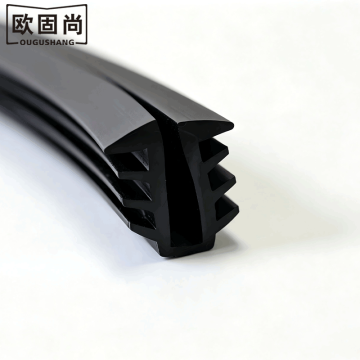 Black Rubber Glazing Strip Seal for 4mm Glass Door Panel