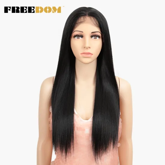 Beautiful 26 inch 613 color Long straight hair female  mix colored lace frontal wigs synthetic wigs hair