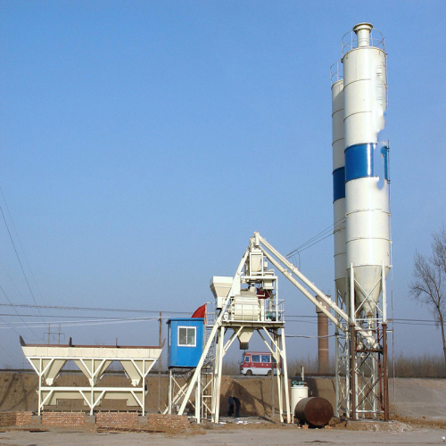 Export to Guinea HZS90 stationary concrete batching plant