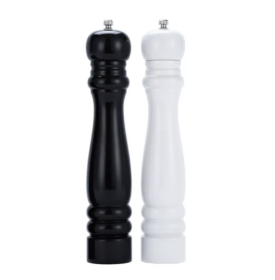 Large rubber wood pepper mill