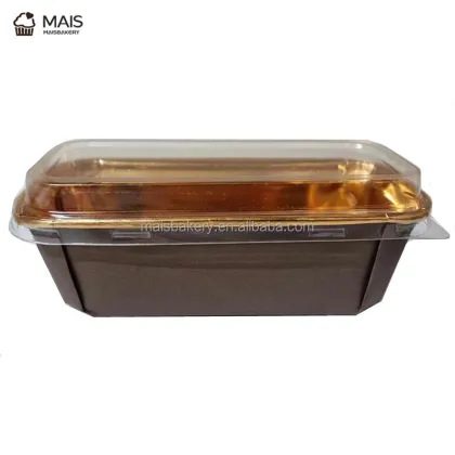 Premium Large Rectangle Paper Christmas Loaf Pan for Baked Goods | MaisBakery