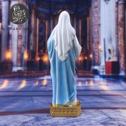 8-inch Catholic Immaculate Heart of Mary Statue: Resin Sculpture for Decoration and Religious Gift