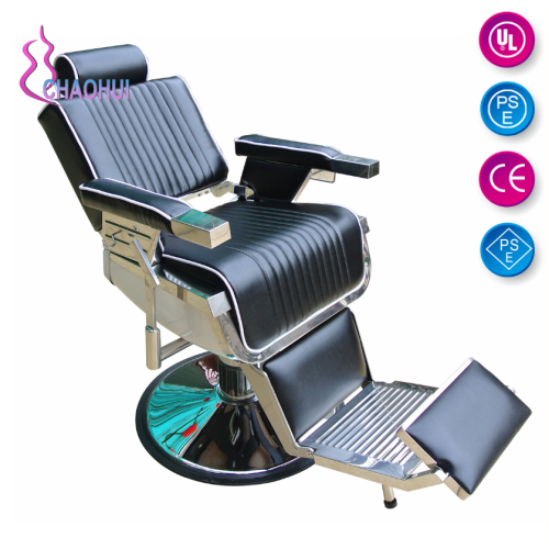 Salon barber chair with hydraulic adjustment