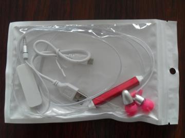 High Quality Fashion LED Earphone Red Lighting