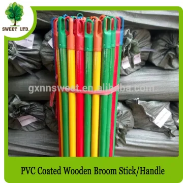 Floor cleaning plastic cover mop handle wooden stick