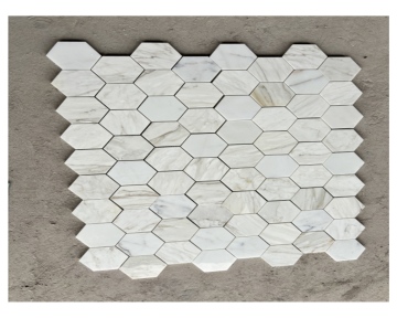 Nowoczesne Calacatta Gold Marble Heksagon Mosaic Mosaic For Home &amp; Hotel Designs