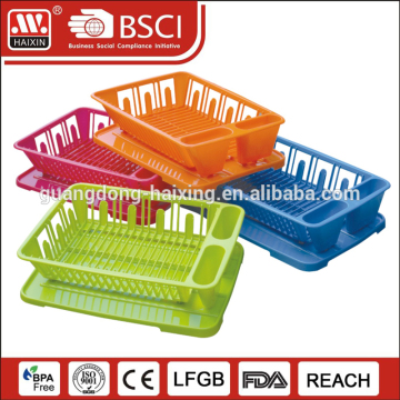 colorful dish rack with tray